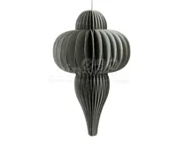 Kerstornament Papieren Pegel 20cm Grijs