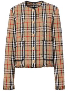 Burberry veste sans col à motif Vintage Check - Tons neutres