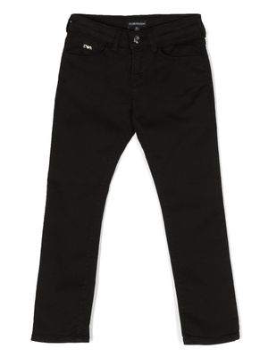 Emporio Armani Kids pantalon à coupe slim - Noir