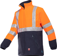 SALE! Sioen 496ZN2TF1 Rainier Vlamvertragende Signalisatie Fleece - Oranje - Maat S - thumbnail