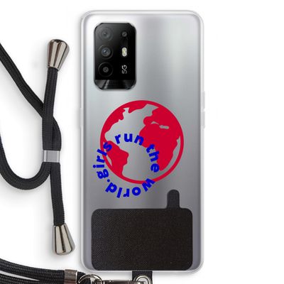 Run The World: Oppo A94 5G Transparant Hoesje met koord
