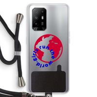 Run The World: Oppo A94 5G Transparant Hoesje met koord