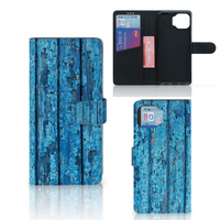 Motorola Moto G 5G Plus Book Style Case Wood Blue