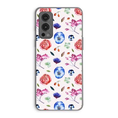 Bloemetjes: OnePlus Nord 2 5G Transparant Hoesje