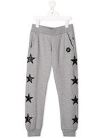 Philipp Plein Junior pantalon de jogging à patch étoile - Gris