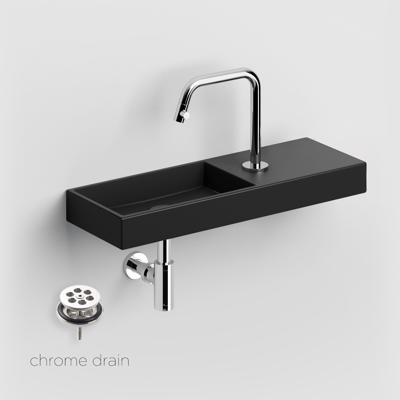 Fonteinset Clou Mini Wash Me Incl. Toebehoren 7x56 cm Mat Zwart Clou