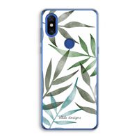 Tropical watercolor leaves: Xiaomi Mi Mix 3 Transparant Hoesje
