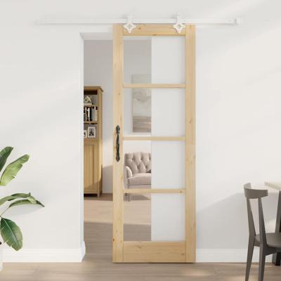 Schuifdeur met Hardware Set 73,5x211 cm Massief Dennehout