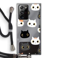 Katten: Samsung Galaxy Note 20 Ultra / Note 20 Ultra 5G Transparant Hoesje met koord