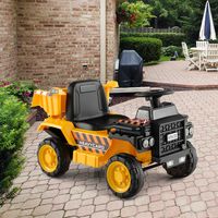 6 V Dumptruck voor Kinderen met Veiligheidshelm Elektrische Vrachtwagen Opzittende Kieplader voor Kinderen Vanaf 18 Maanden 6 V Dumptruck voor Kinderen met Veiligheidshelm Elektrische Vrachtwagen Opzittende Kieplader voor Kinderen Vanaf 18 Maanden