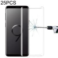 25 stuks voor Galaxy S9 plus geval vriendelijk scherm gebogen gehard glas film (transparant)
