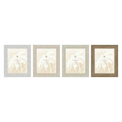 Fotolijsten Home ESPRIT Wit Beige Kristal polyestyreen Marmer Scandinavisch 26 x 2 x 31 cm (4 Stuks)