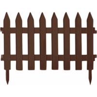 Tuinhekjes/borderranden - 6x stuks - kunststof - 350 cm - bruin - tuinafscheiding - 60 x 40 cm Tuinhekjes/borderranden - 6x stuks - kunststof - 350 cm - bruin - tuinafscheiding - 60 x 40 cm