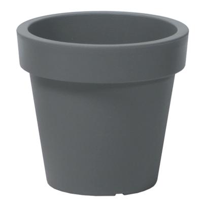 Prosperplast Bloempot Basic - kunststof - steengrijs - D14 x H12 cm - buiten/tuin
