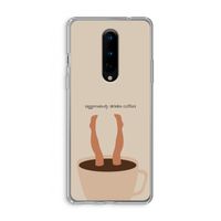 Aggressively drinks coffee: OnePlus 8 Transparant Hoesje