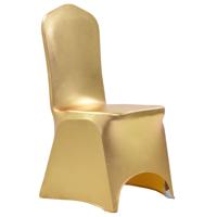 VidaXL 6 st stoelhoezen stretch goud