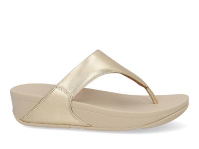 Fit Flop LuLu leather toepost 675 platino Brons maat 38