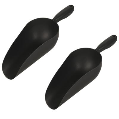 Multischep - 2x - kunststof - donker grijs - handschep - schepje - 33 cm