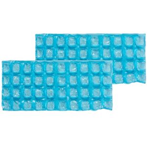 Set van 2x stuks herbruikbare flexibele koelelementen/icepacks 13 x 9 x 20 cm