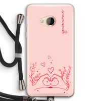 Love is in the air: HTC U Play Transparant Hoesje met koord