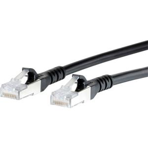 Metz Connect 1308457000-E RJ45 Netwerkkabel, patchkabel CAT 6A S/FTP 7.00 m Zwart Snagless 1 stuk(s)