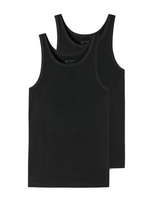 Schiesser - 95-5 - Shirt 0/0 - 2-pack - zwart, Maat:3XL