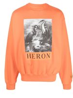 Heron Preston pull à logo imprimé - Orange - thumbnail