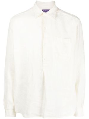 Ralph Lauren Purple Label chemise en lin à boutonnière - Tons neutres