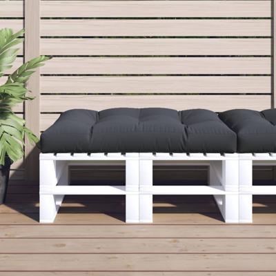 VidaXL Palletkussen 120x80x12 cm stof antracietkleurig