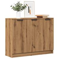 Dressoir 90,5x30x70 cm bewerkt hout artisanaal eikenkleur