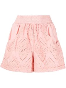 Forte Dei Marmi Couture short à taille élastiquée en dentelle - Rose