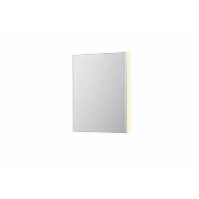 INK SP32 spiegel - 60x4x80cm rechthoek in stalen kader incl indir LED - verwarming - color changing - dimbaar en schakelaar - mat wit 8410021