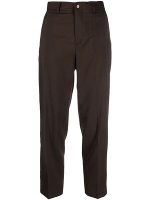Briglia 1949 pantalon fuselé en laine vierge à plis marqués - Marron