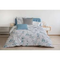 Dekbedovertrekset 240x260 cm HOME LINGE PASSION POMPADOUR: Dekbedovertrek + 2 kussenslopen - 100% Katoen 57 Draden - Wit/blauw