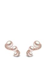 Yoko London boucles d'oreilles en or rose 18ct pavées de diamants