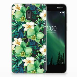 Nokia 2 TPU Case Orchidee Groen