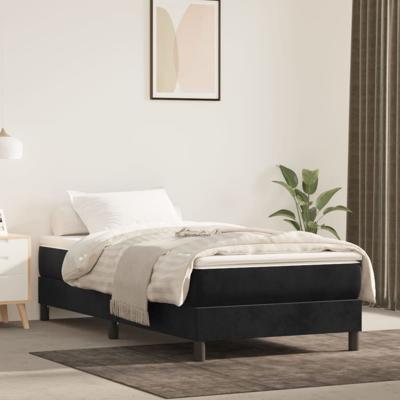 Bedframe zonder matras 100x200 cm fluweel zwart