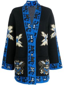 ETRO cardigan en maille à motif géométrique en jacquard - Noir