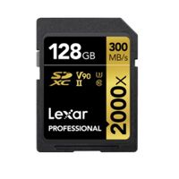 Lexar Professional Gold SD-kaart UHS-II - R300/W260 MB/s - 128GB - V90