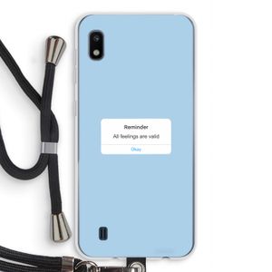 Reminder: Samsung Galaxy A10 Transparant Hoesje met koord