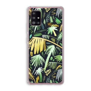 Tropical Palms Dark: Samsung Galaxy A51 5G Transparant Hoesje