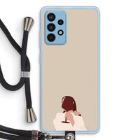 I drink wine: Samsung Galaxy A52 Transparant Hoesje met koord