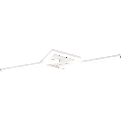 LED Plafondlamp - Plafondverlichting - Trion Aile - 17W - Natuurlijk Wit 4000K - Draaibaar - Mat Wit - Metaal