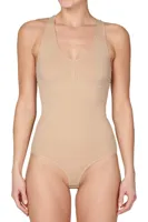 J&C corrigerende body dames - brede bandjes - Shapewear bodysuit - Wit - Huidskleur