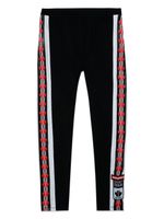 DSQUARED2 KIDS legging en coton à logo imprimé - Noir