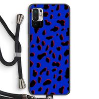 Blue Leopard: Xiaomi Redmi Note 10 5G Transparant Hoesje met koord