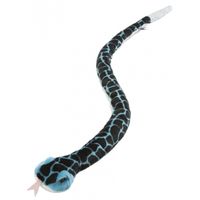 Pluche blauwe knuffel slangen 152 cm - thumbnail