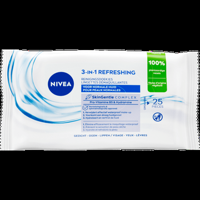 NIVEA 3in1 Verfrissende Reinigingsdoekjes 25 stuks Makeup Remover Doekjes Gezichtsreiniger Lotusbloemextract Voor de normale huid bij Jumbo