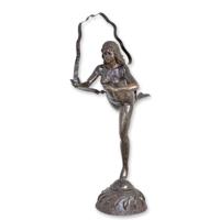 A BRONZE SCULPTURE OF A RIBBON DANCER A BRONZE SCULPTURE OF A RIBBON DANCER
