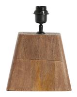 Light & Living Tafellamp Kardan Hout, 19cm hoog - Bruin (excl. kap) - thumbnail